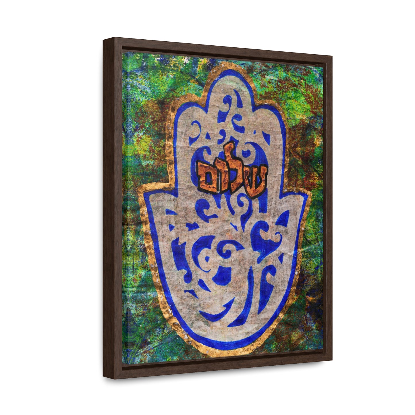 "Hamsa of Peace" by Esther Cohen Gallery Canvas Wrap in Frame