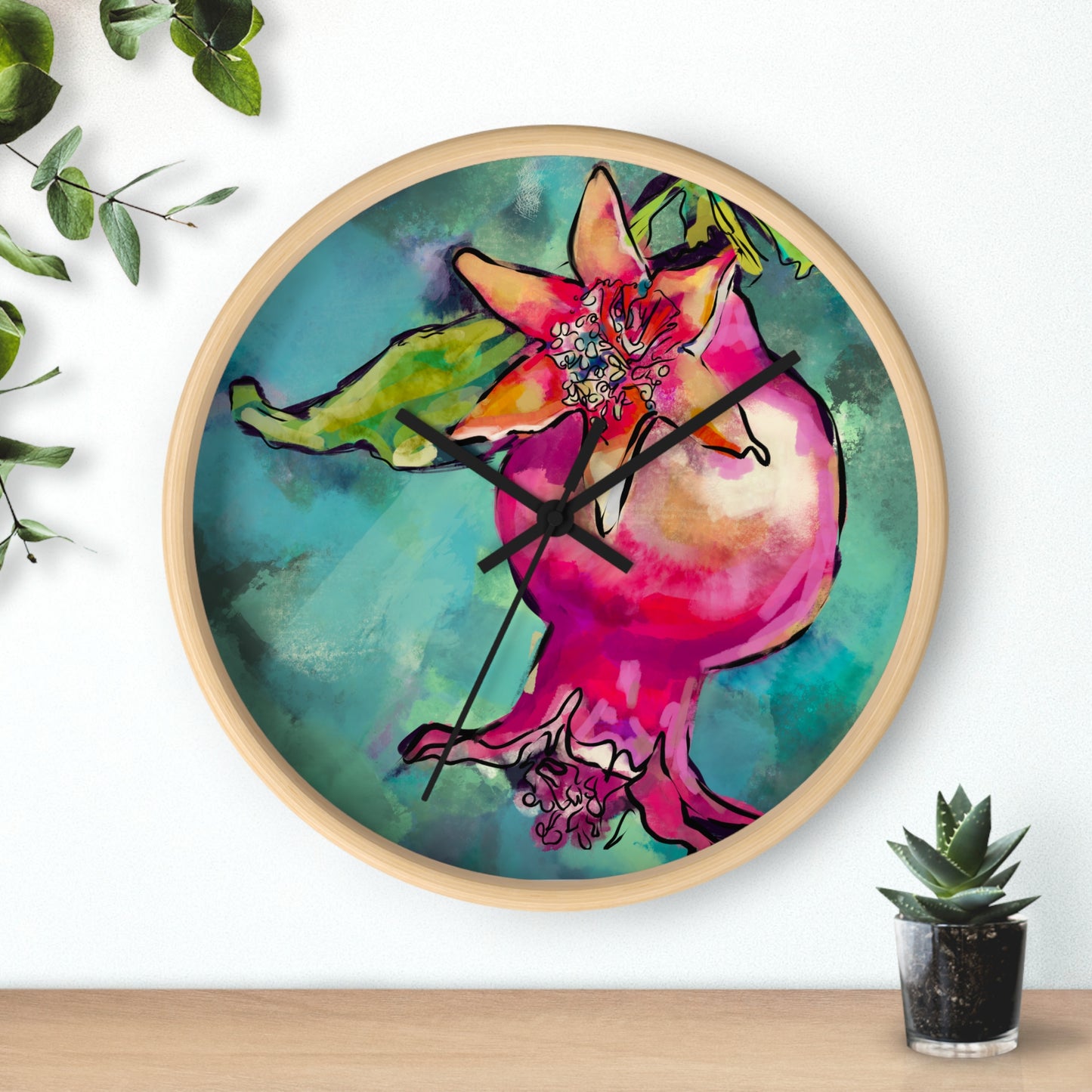 Pomegranate Wall Clock