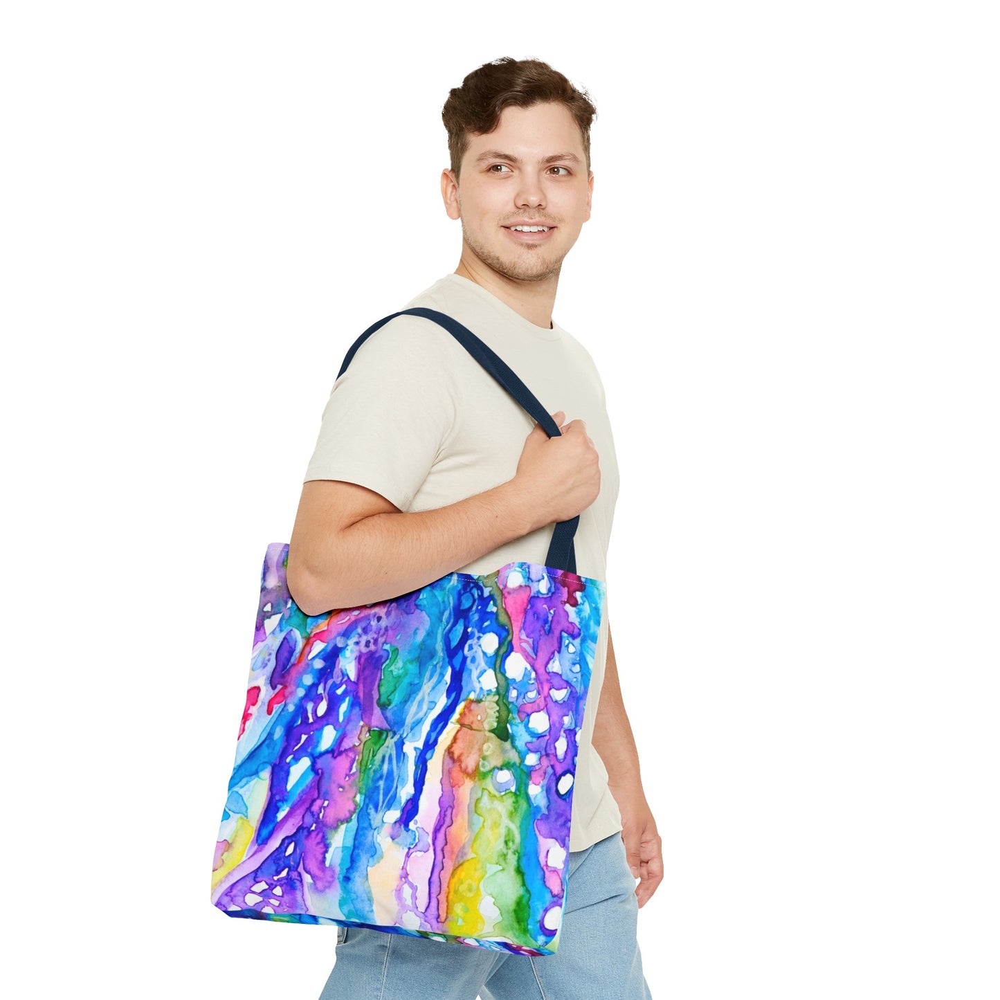 "Flow with the Universe” Tote with art by Avigail Sapir