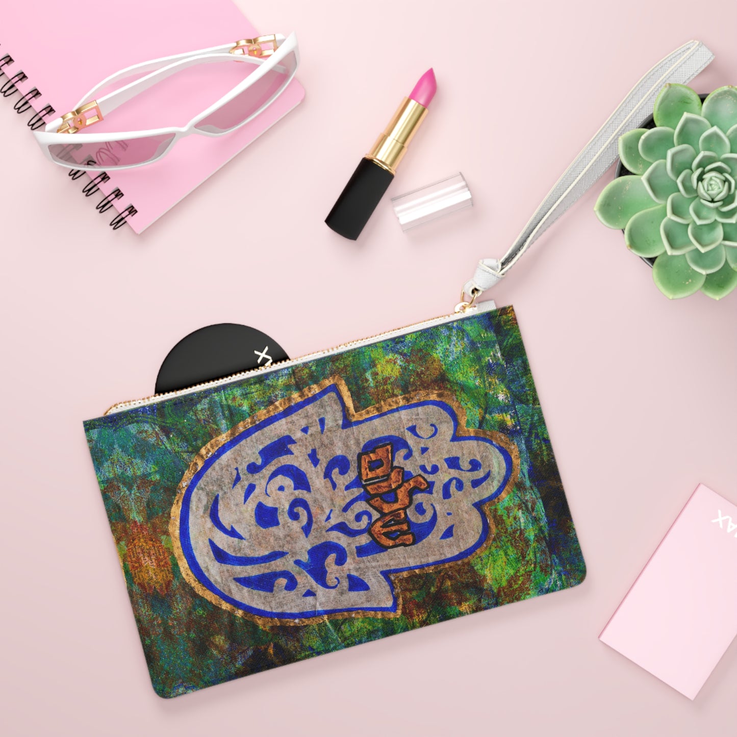 "Hamsa of Peace" by Esther Cohen Clutch Bag