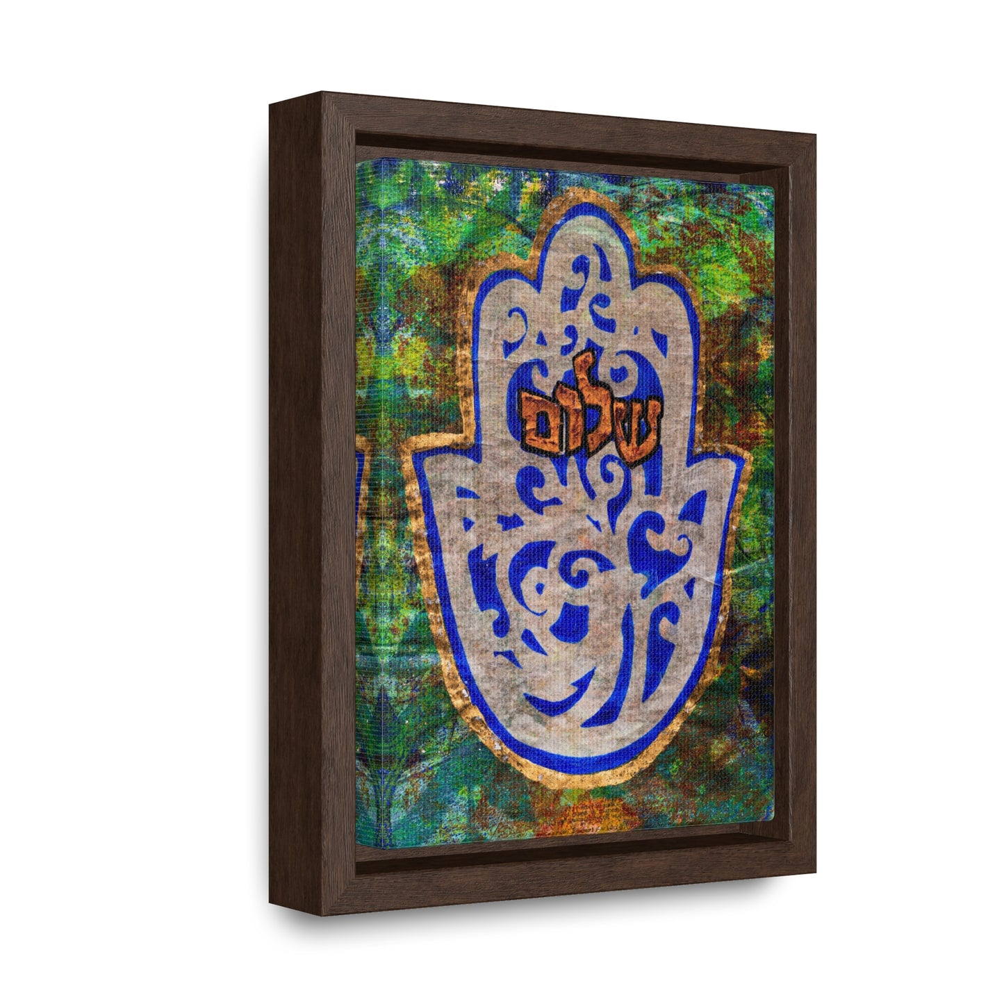 "Hamsa of Peace" by Esther Cohen Gallery Canvas Wrap in Frame