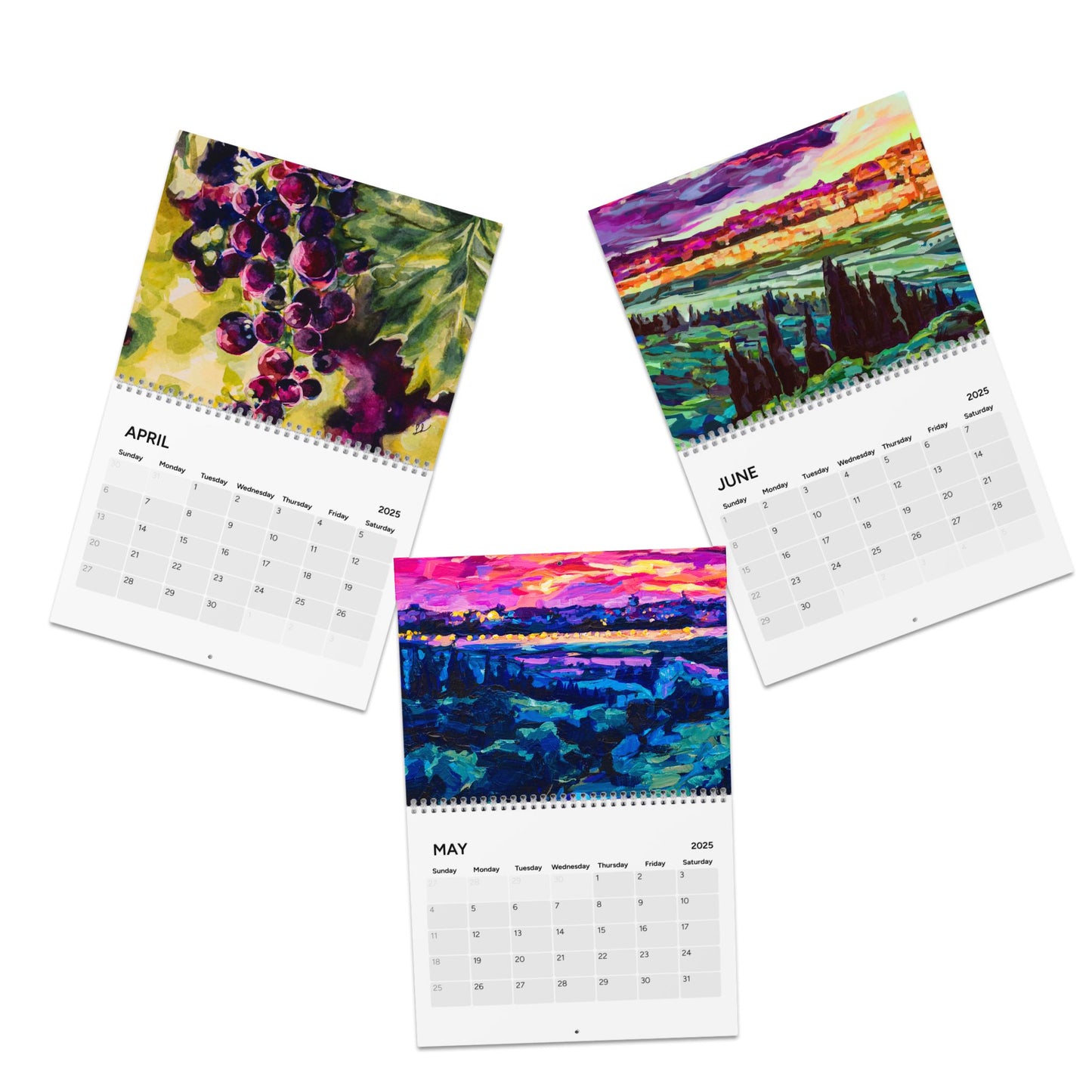 "Brushstrokes of Israel" by Leah Luria 2025 Wall Calendar