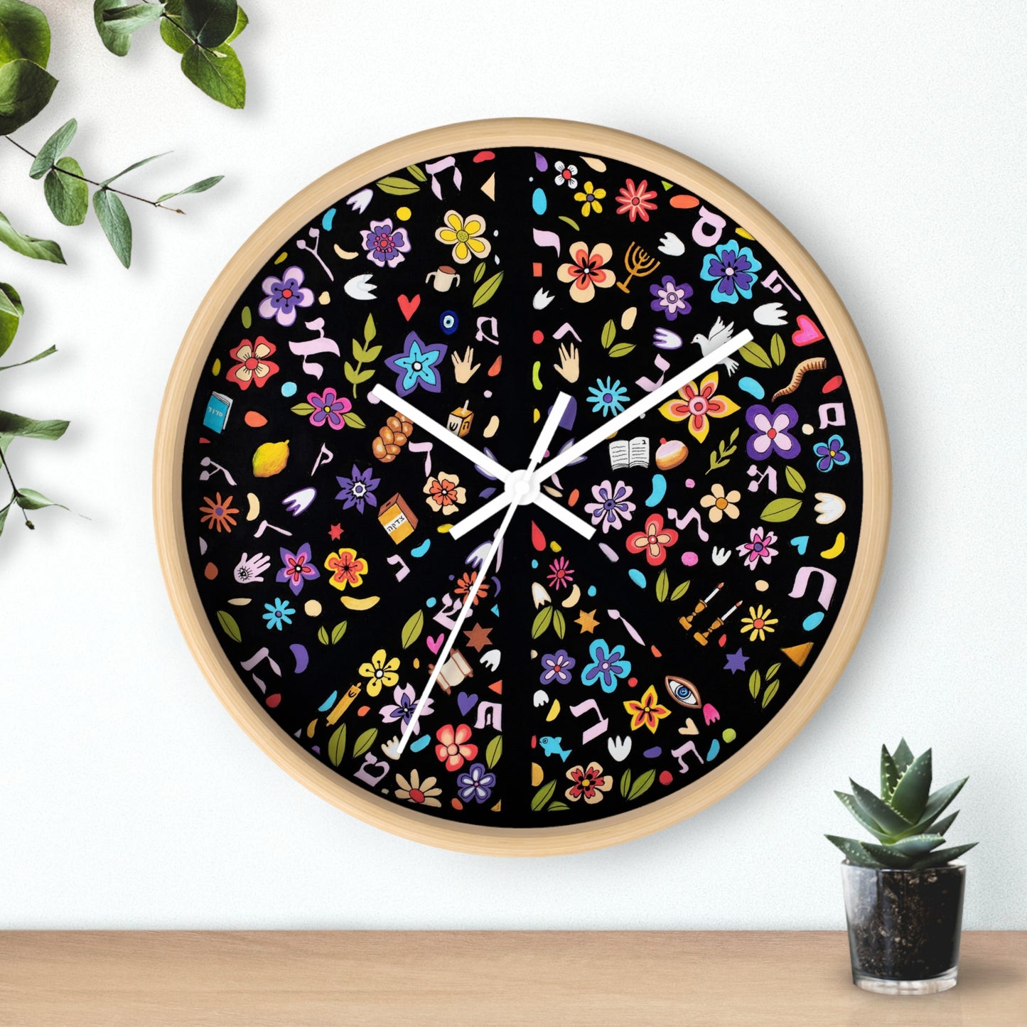 "Piece of Peace" by Yael Flatauer Wall Clock