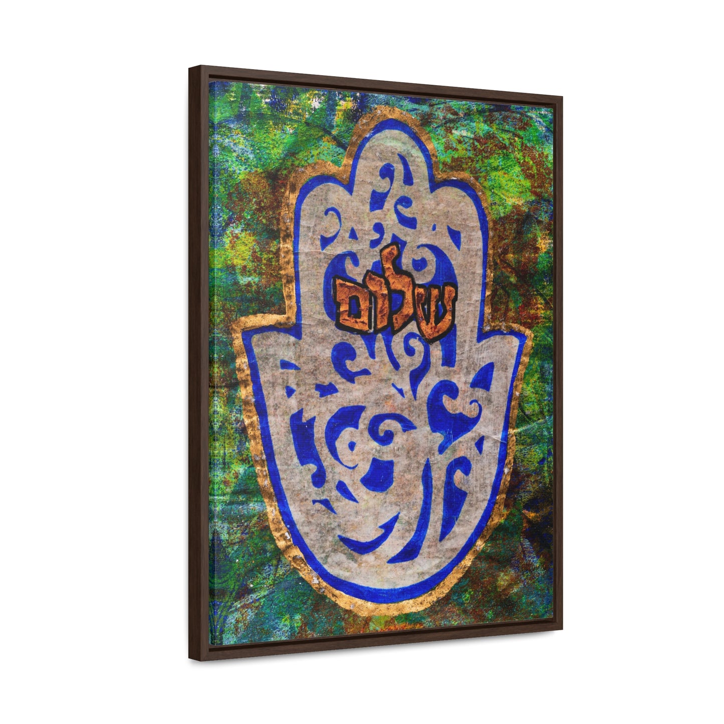 "Hamsa of Peace" by Esther Cohen Gallery Canvas Wrap in Frame