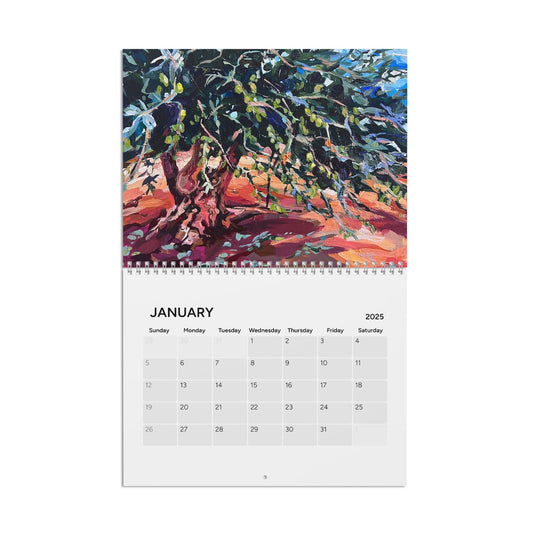 "Brushstrokes of Israel" by Leah Luria 2025 Wall Calendar