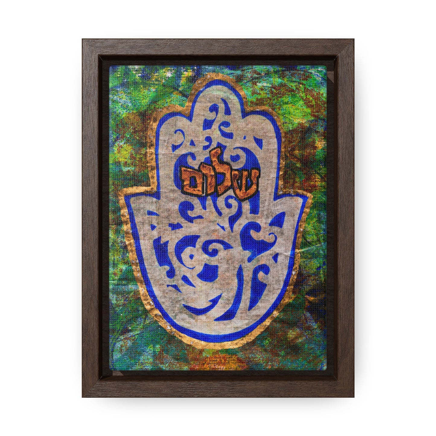 "Hamsa of Peace" by Esther Cohen Gallery Canvas Wrap in Frame