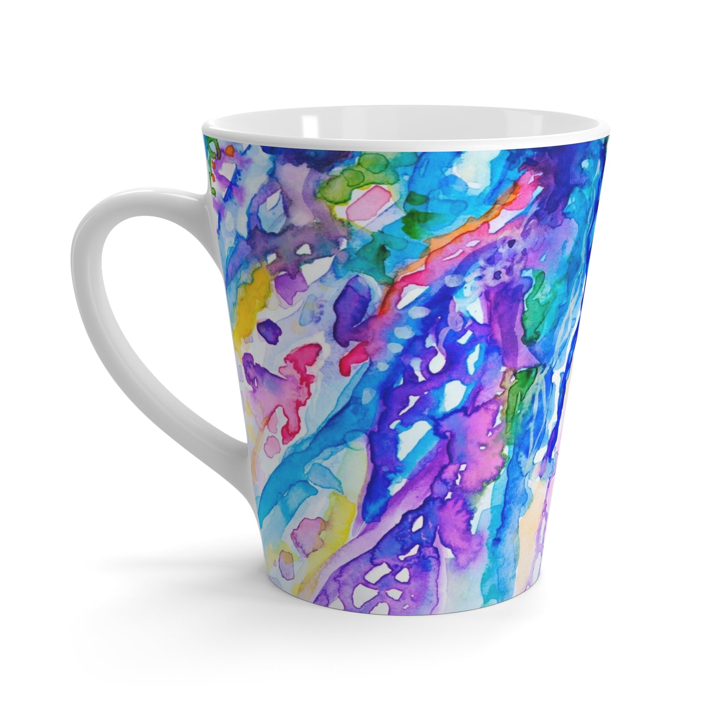 Flow with the Universe Latte Mug with art by Avigail Sapir