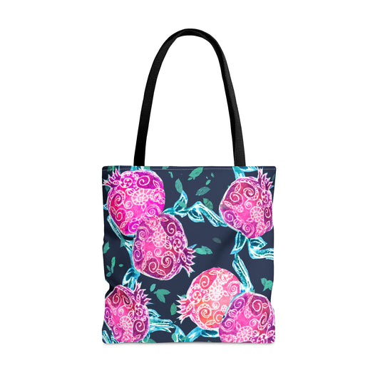“Pomegranate Whimsy” by Leah Luria Tote Bag