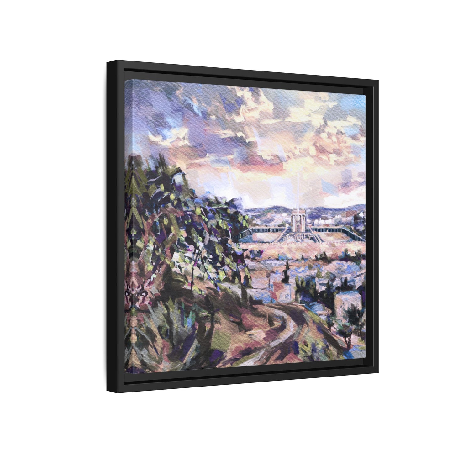 “Homecoming” – Landscape of the Beit HaMikdash by Leah Luria - Framed Canvas