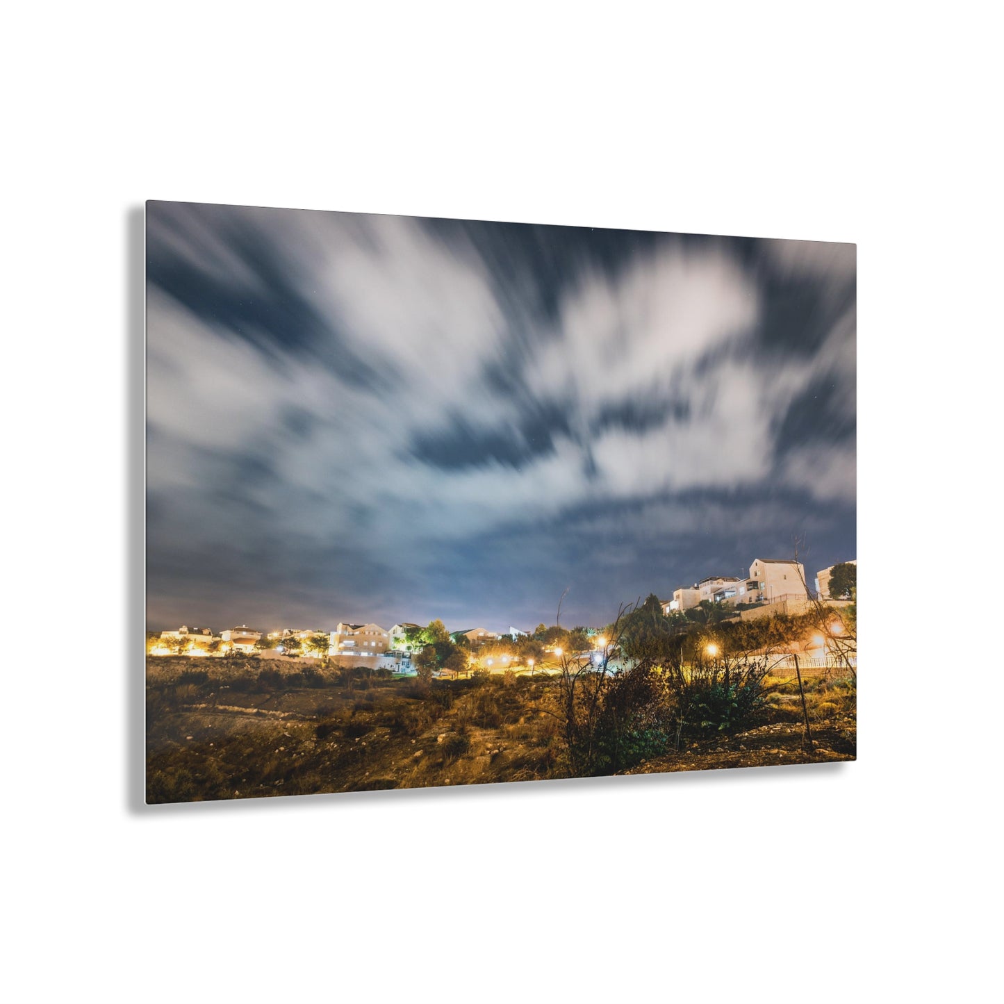 "Night" by Avraham Nacher Glossy Modern Acrylic Print