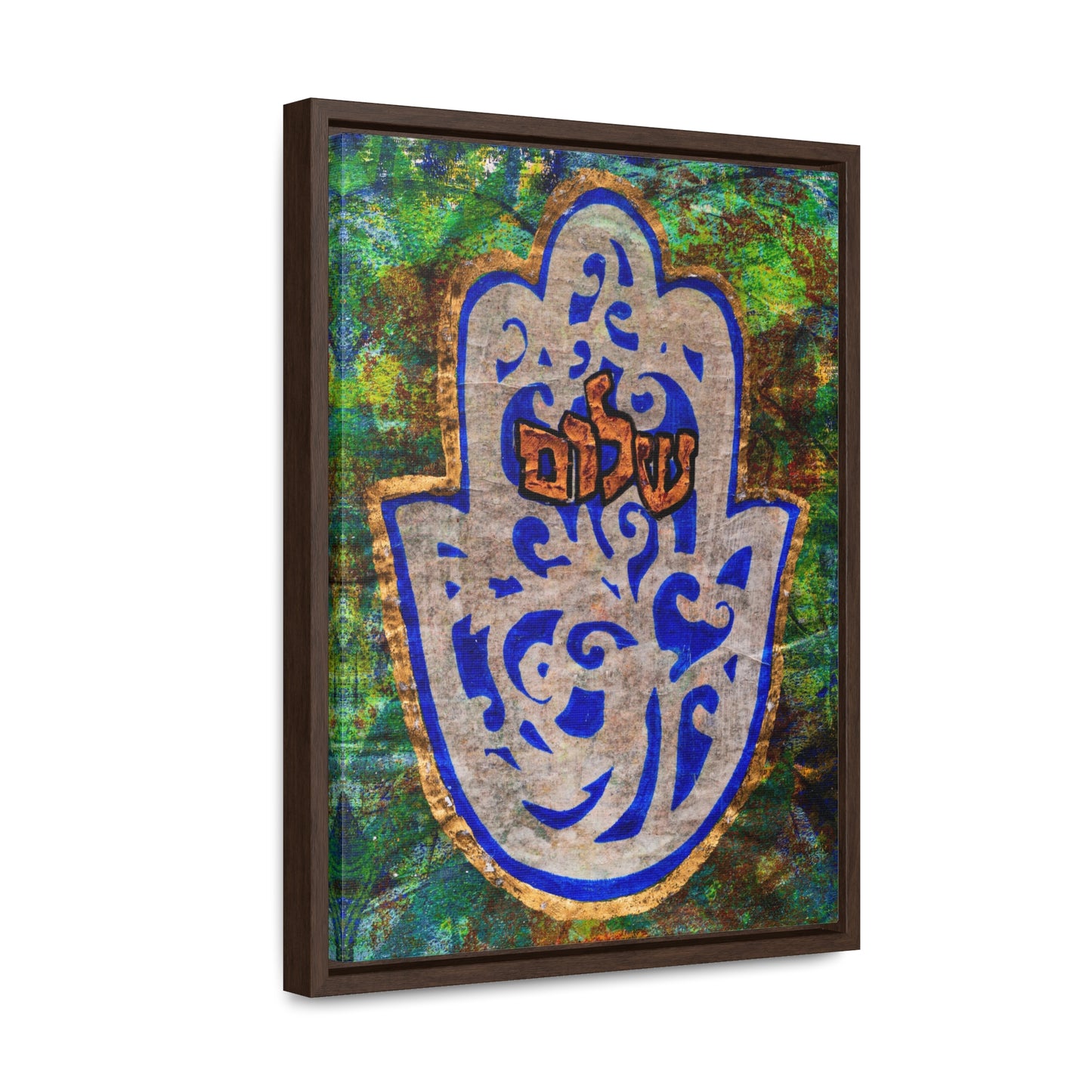 "Hamsa of Peace" by Esther Cohen Gallery Canvas Wrap in Frame