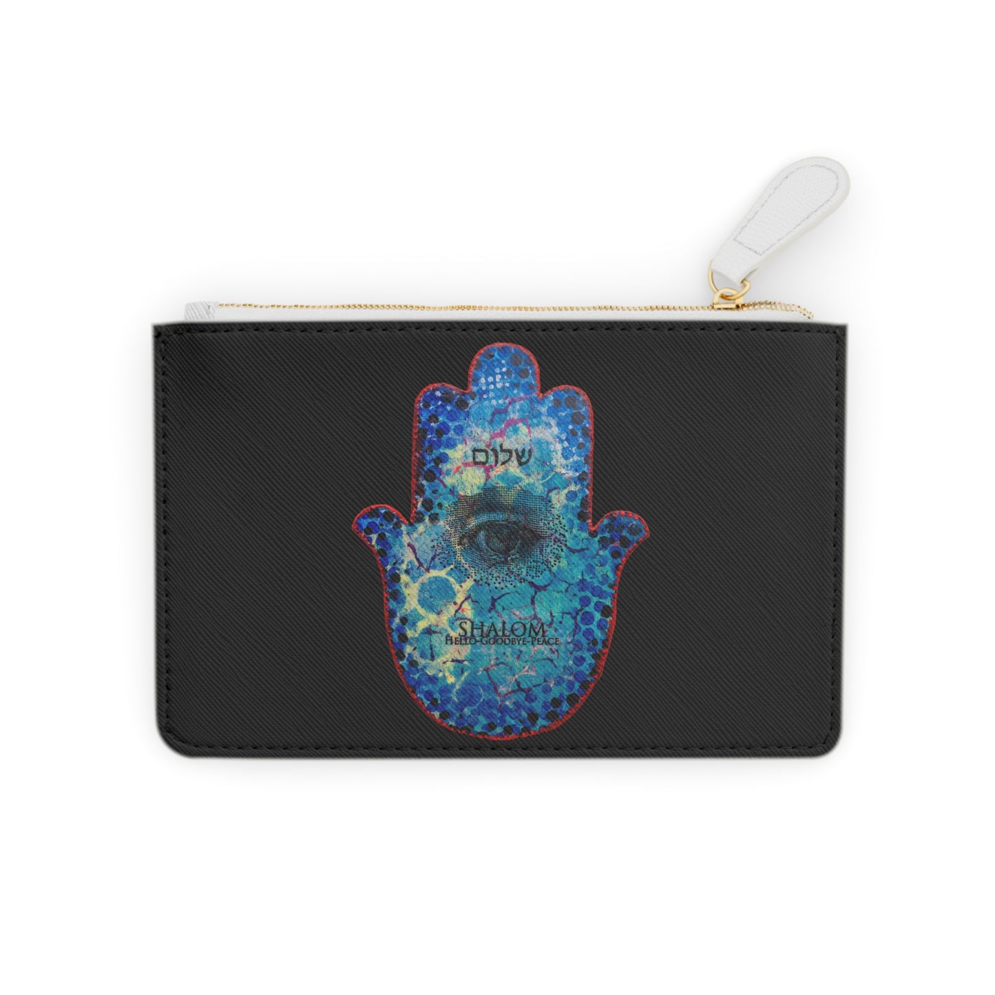 "Hamsa in Blues" by Esther Cohen Mini Clutch Bag