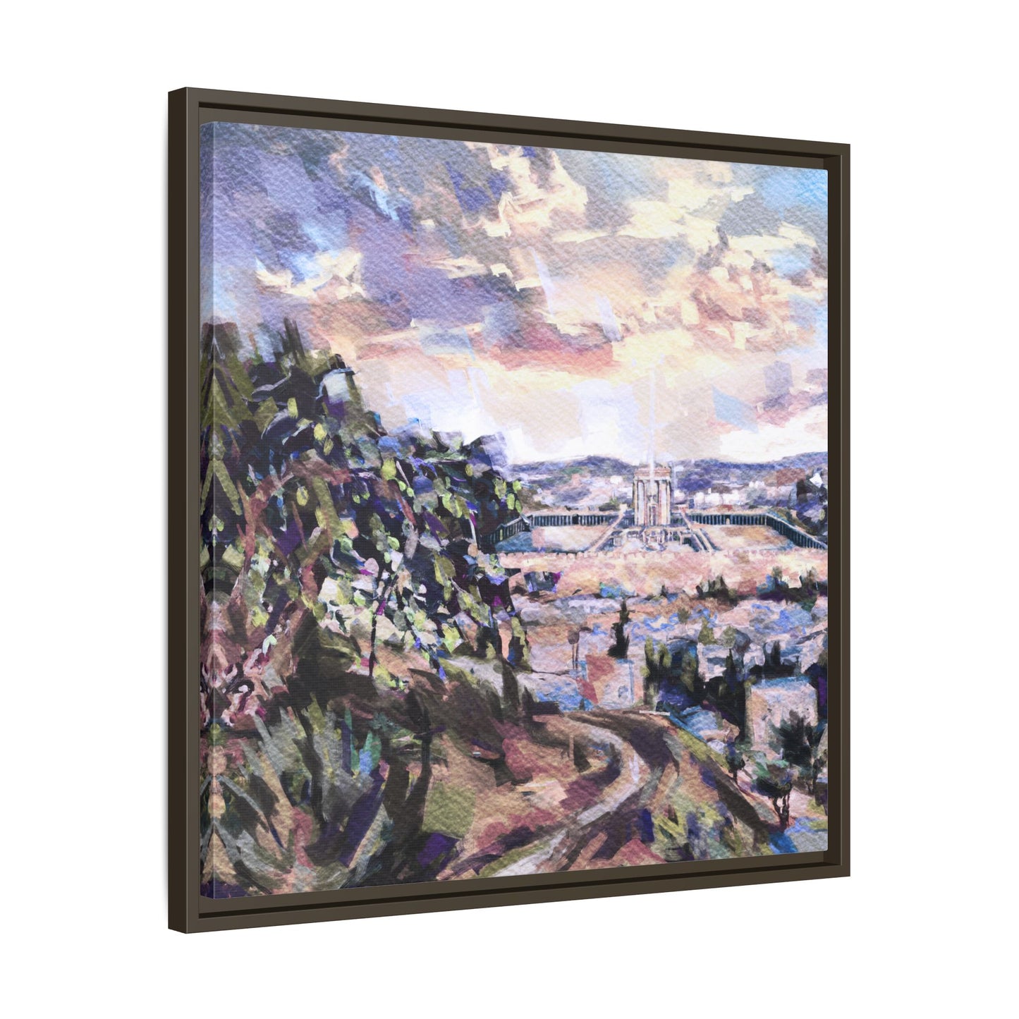 “Homecoming” – Landscape of the Beit HaMikdash by Leah Luria - Framed Canvas