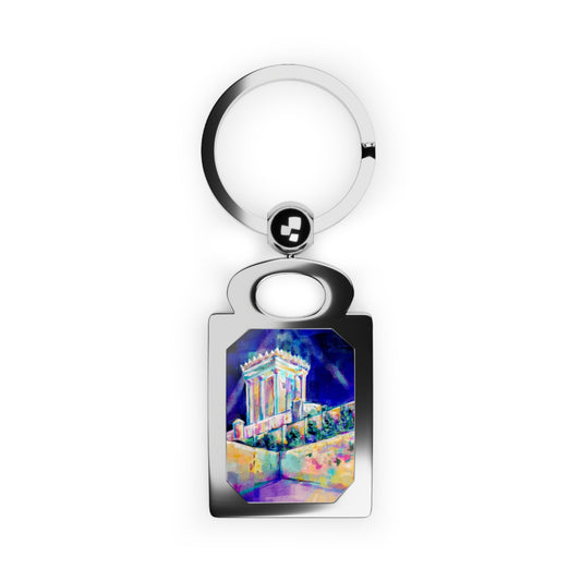 Night Vision - Beis Hamidkash III by Leah Luria Rectangle Keyring