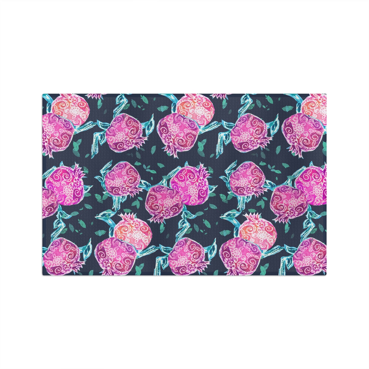 Pomegranate Whimsy  by Leah Luria Rosh Hashanah Microfiber Tea Towel