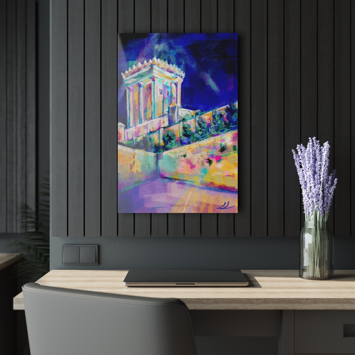 Night Vision - Beis Hamikdash III by Leah Luria Acrylic Prints (French Cleat Hanging)