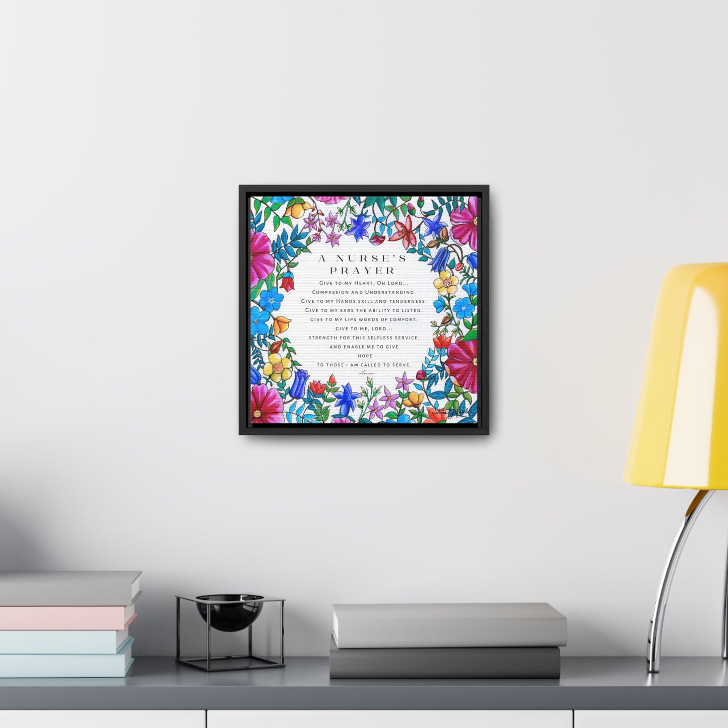 A Nurse's Prayer by Shira Gabriela Gallery Wrapped Canvas in Square Frame