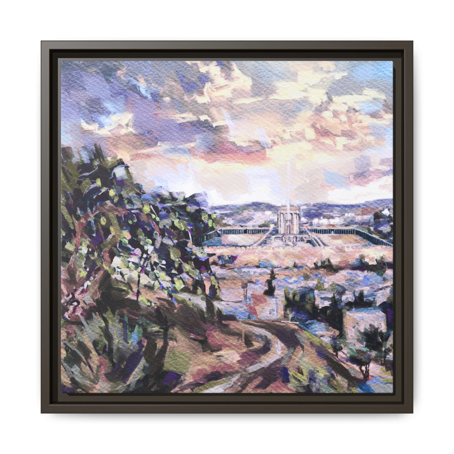 “Homecoming” – Landscape of the Beit HaMikdash by Leah Luria - Framed Canvas