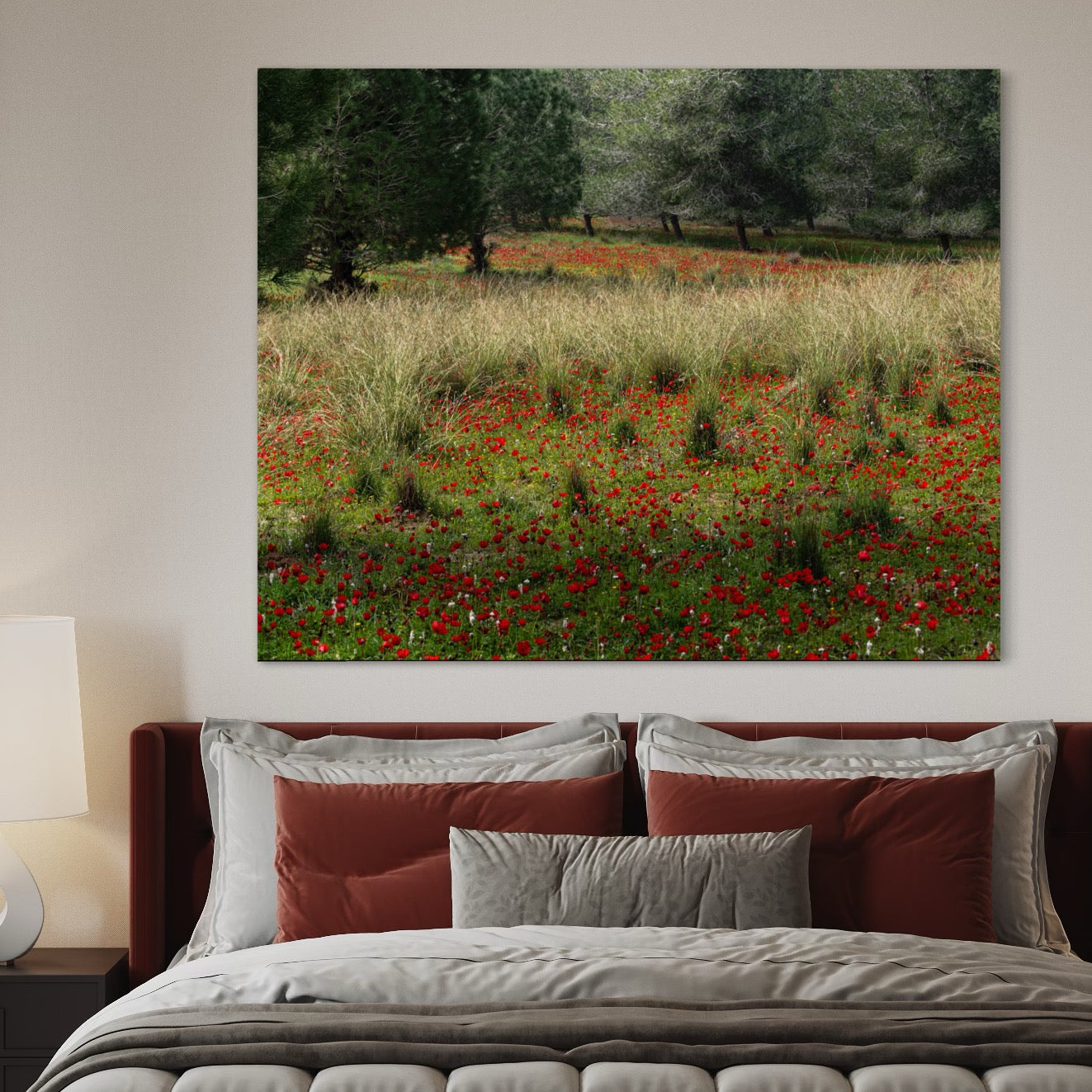 Ela Valley Anemones by Yehoshua Halevi - Photograph on Glossy Acrylic (French Cleat Hanging)