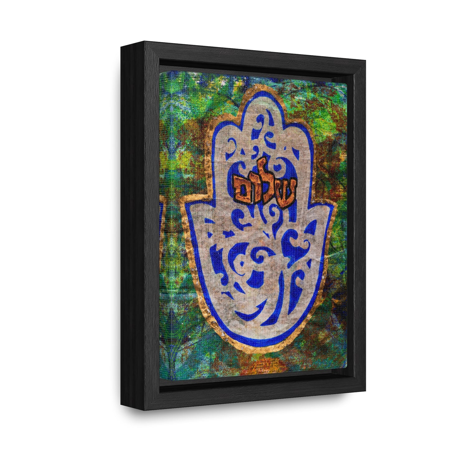 "Hamsa of Peace" by Esther Cohen Gallery Canvas Wrap in Frame