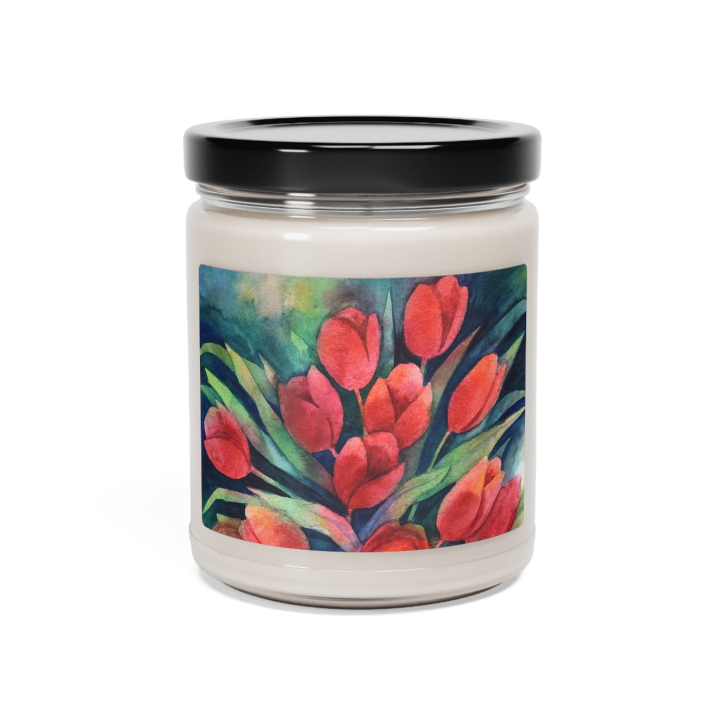 Red Tulips by Dena Ackerman Scented Soy Candle, 9oz