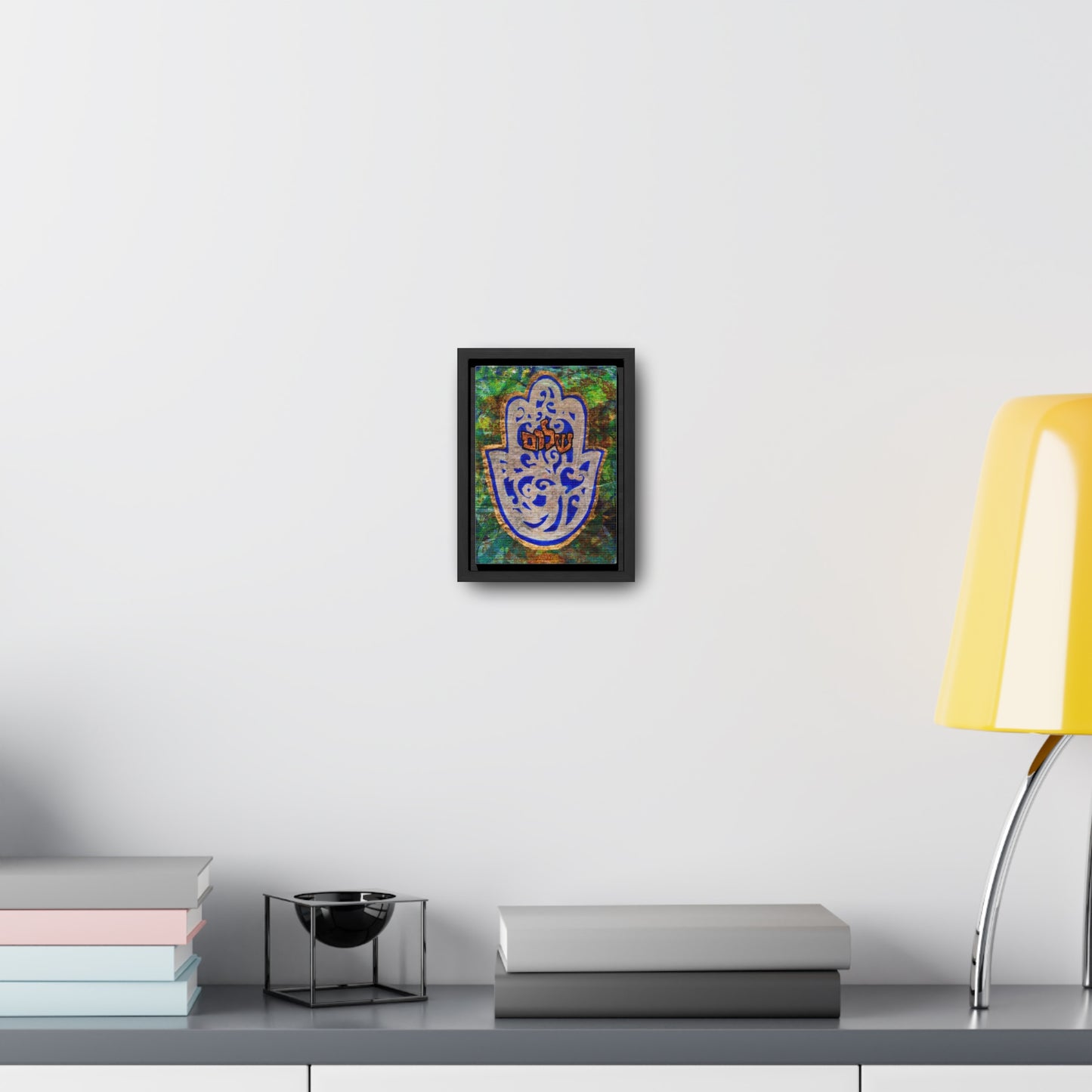 "Hamsa of Peace" by Esther Cohen Gallery Canvas Wrap in Frame