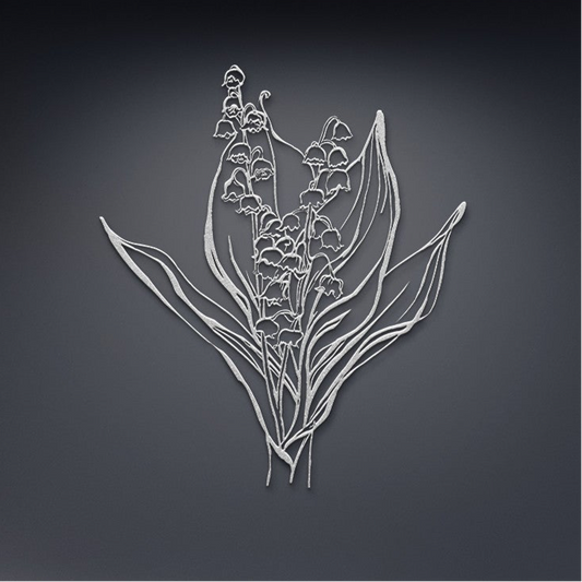 Lilly of the Valley • May Birth Flower by Leah Luria Metal Wall Art