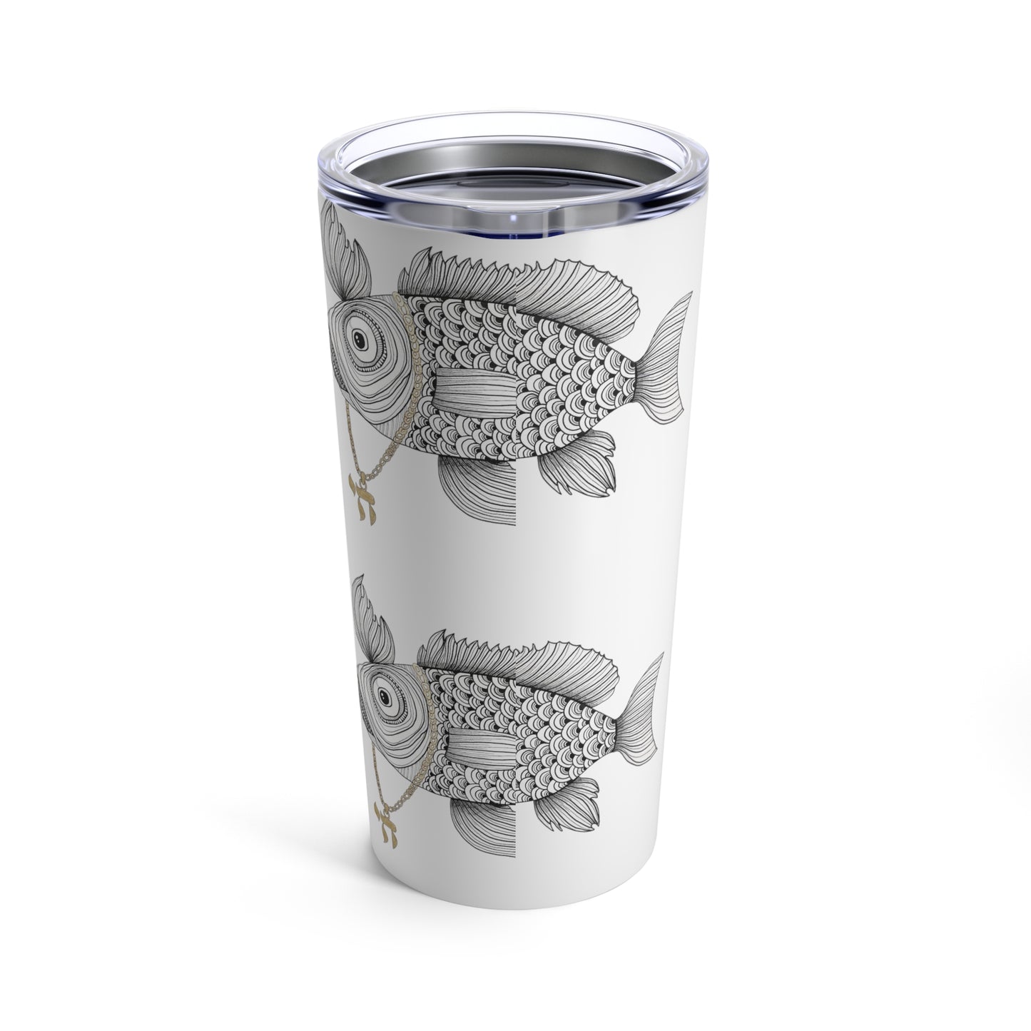 Chai Fish Tumbler 20oz by Yael Flatauer