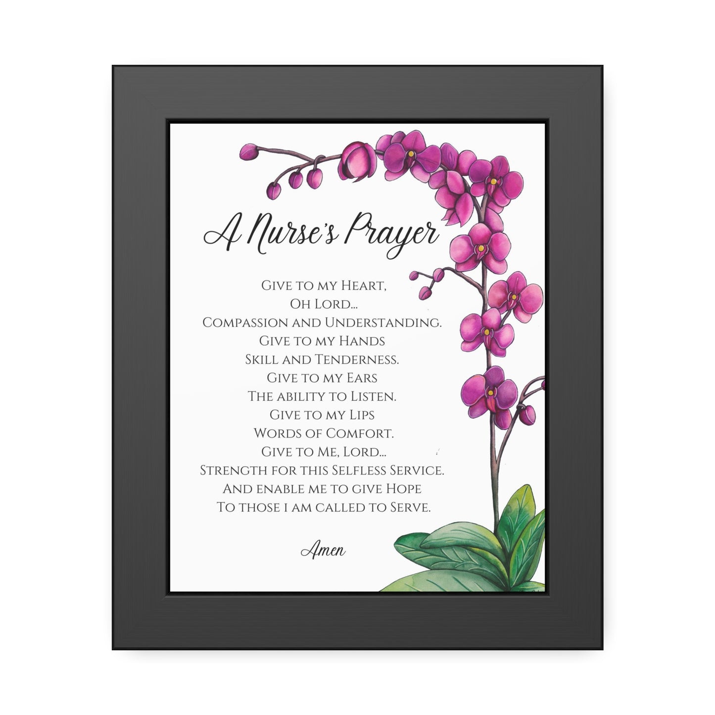 A Nurse's Prayer by Shira Gabriela Framed Paper Print