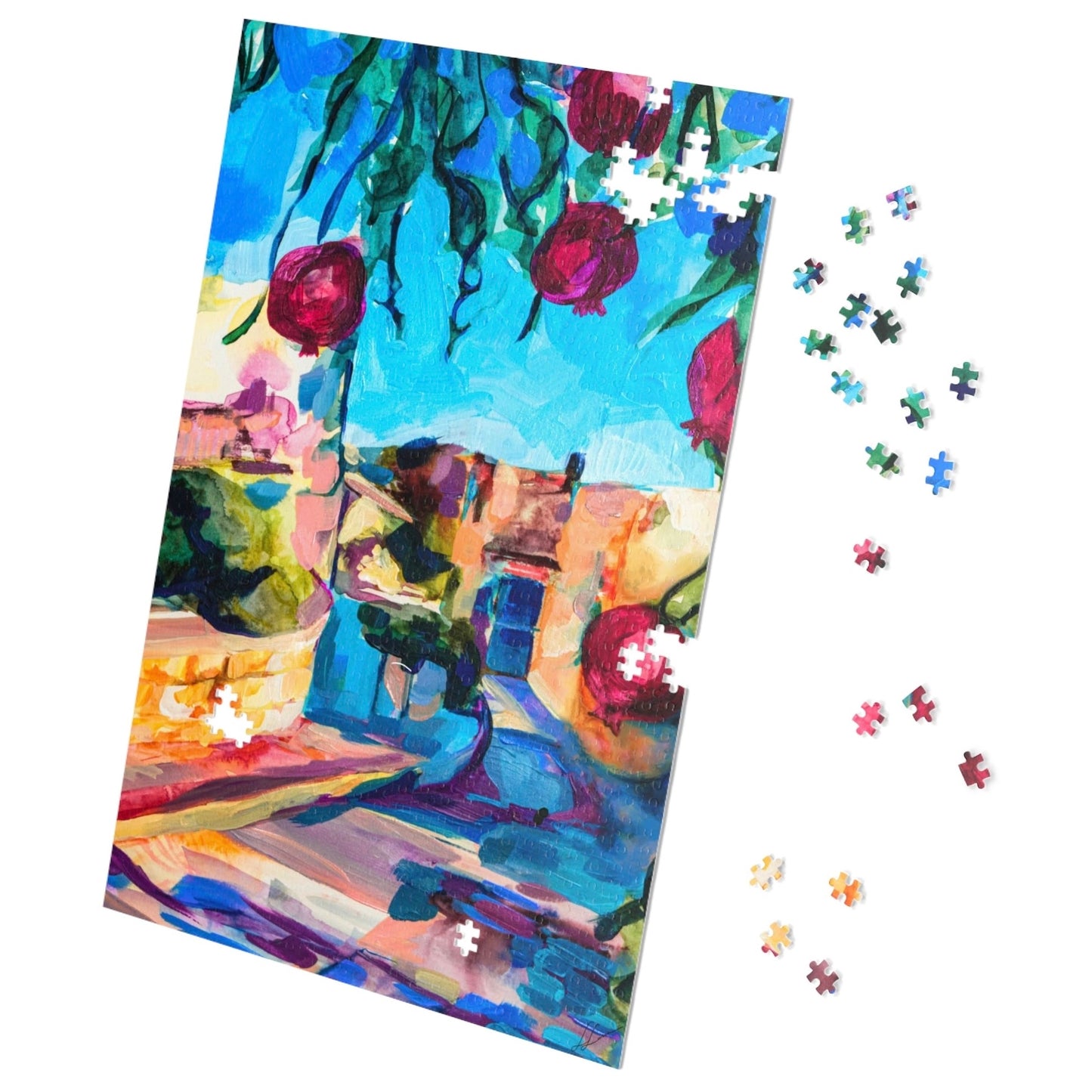 Dancing Shadows of Tzfat Painted Puzzle (30, 110, 252, 500,1000-Pieces)