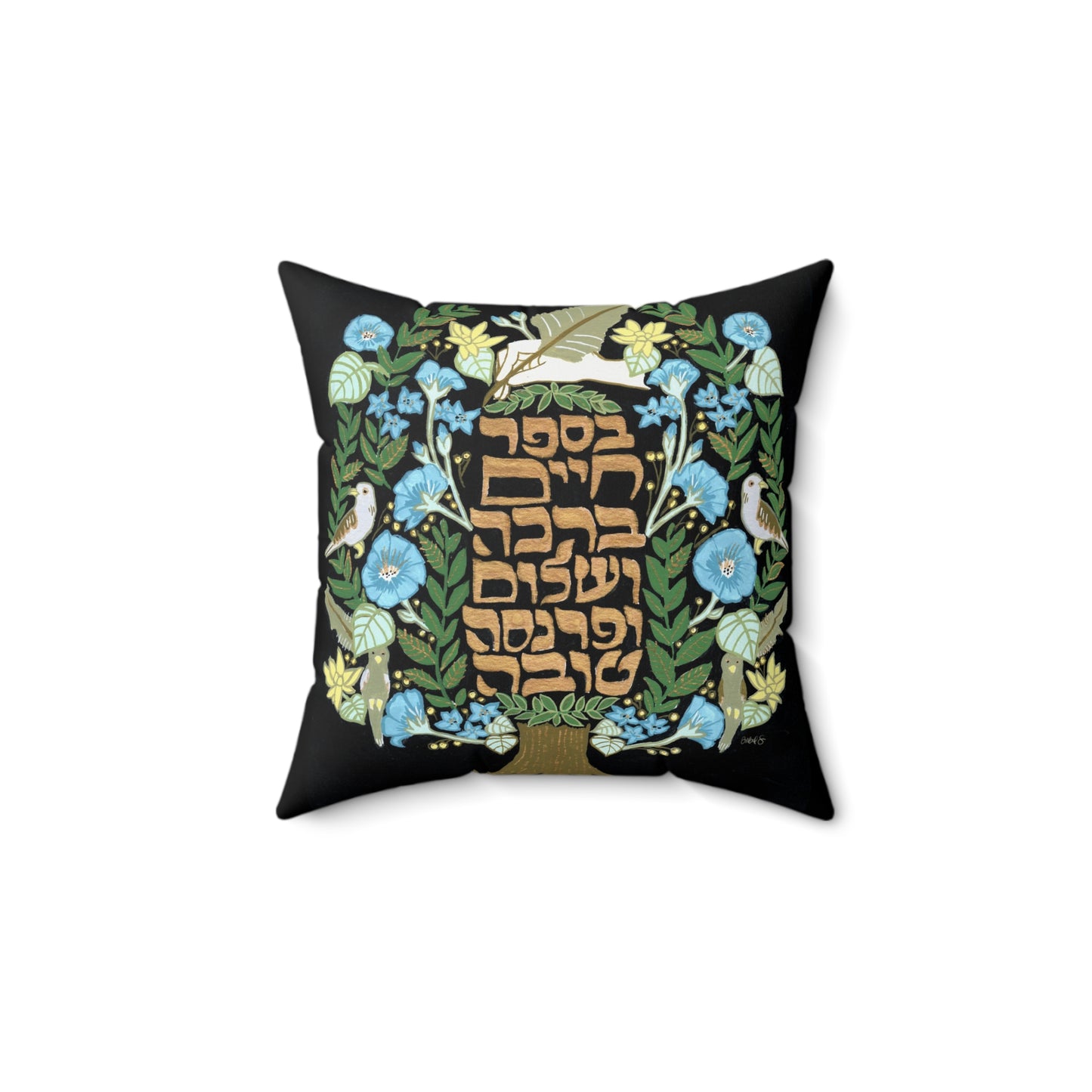 Tree of Life by Inbal Singer Faux Suede Square Pillow