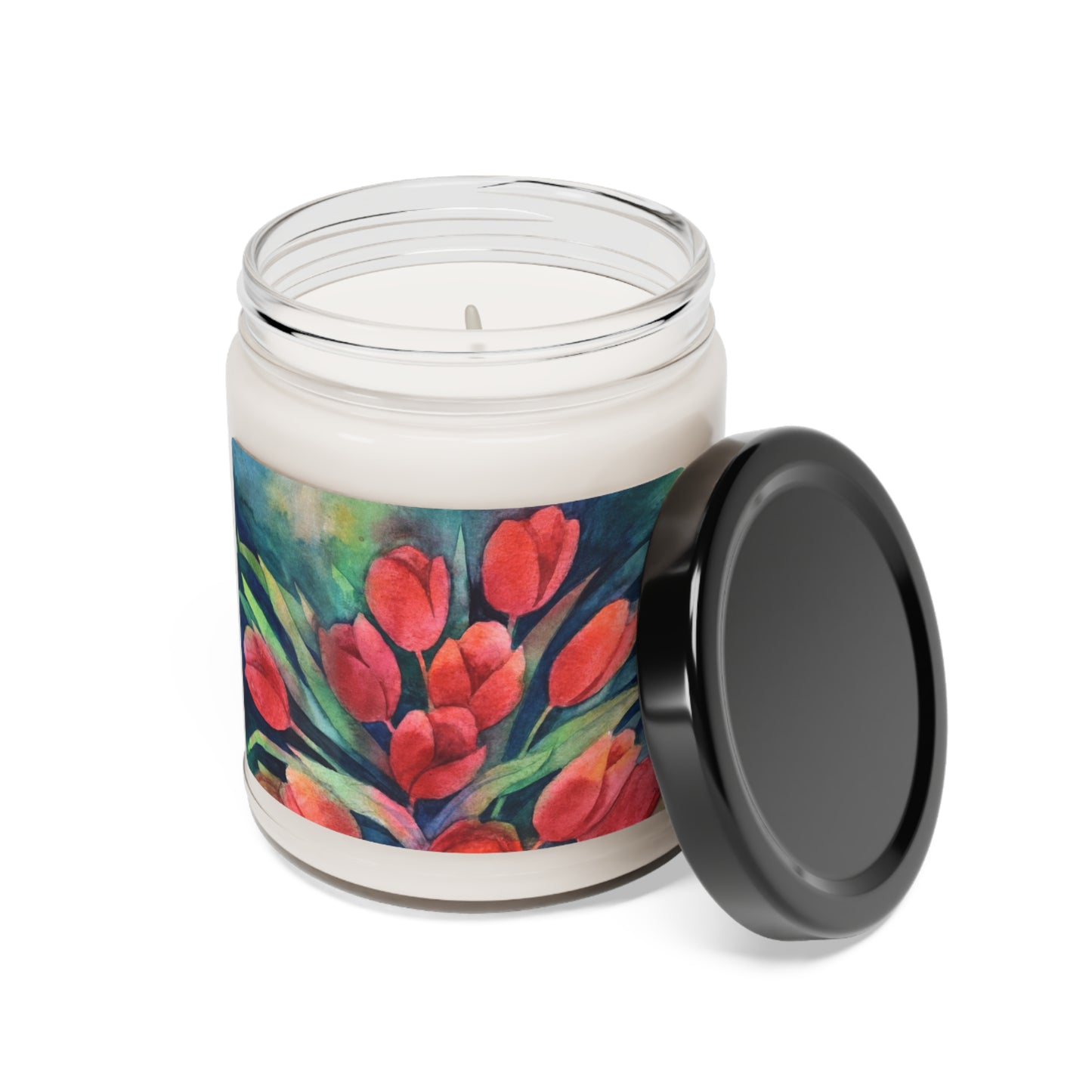 Red Tulips by Dena Ackerman Scented Soy Candle, 9oz