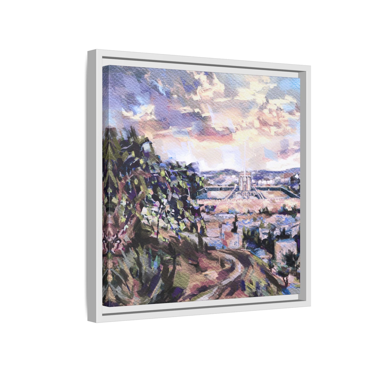 “Homecoming” – Landscape of the Beit HaMikdash by Leah Luria - Framed Canvas