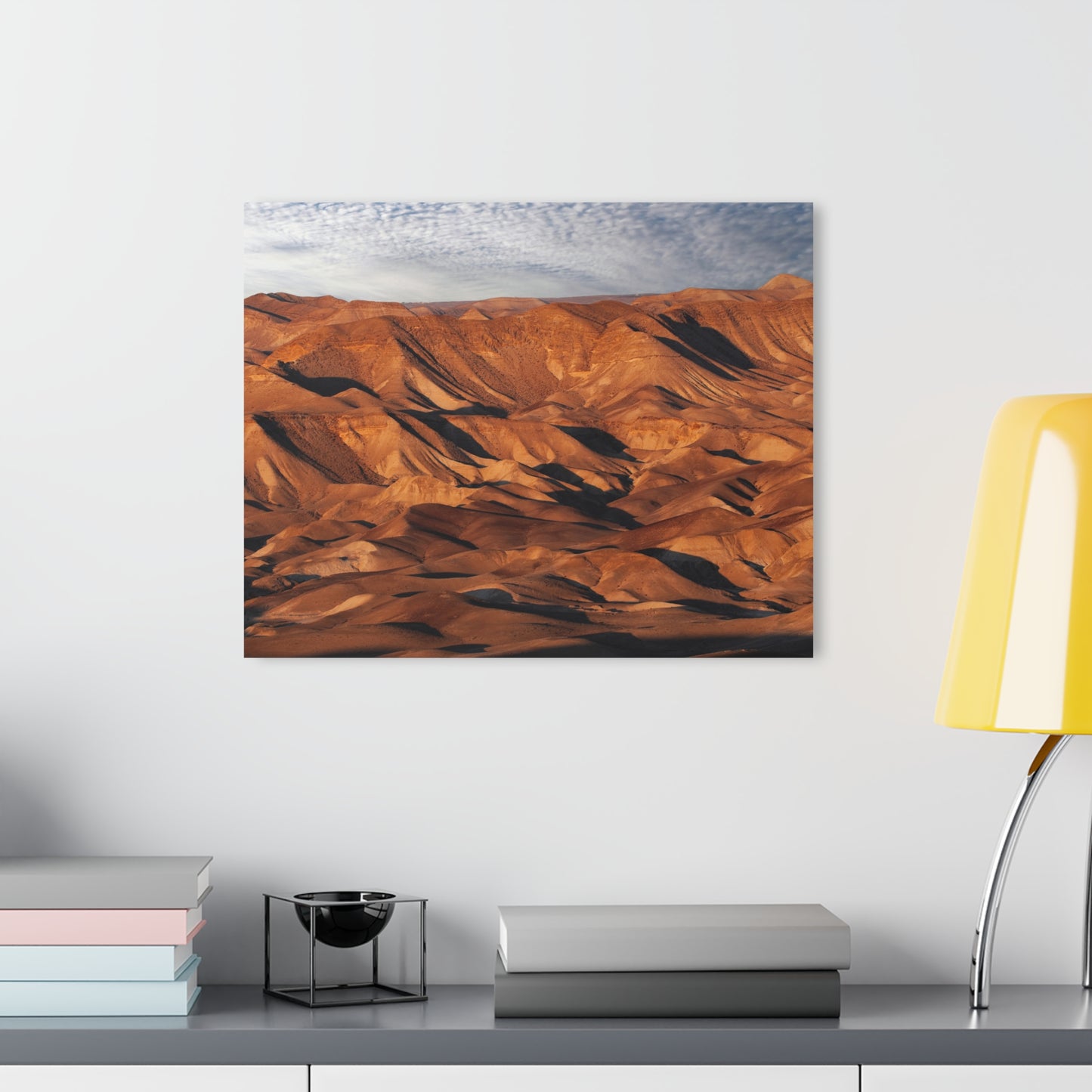Judean Desert Sunrise by Yehoshua Halevi Photograph - Glossy Acrylic Print (French Cleat Hanging)