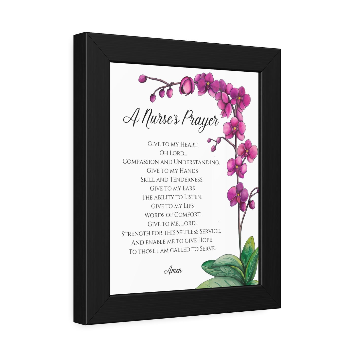 A Nurse's Prayer by Shira Gabriela Framed Paper Print