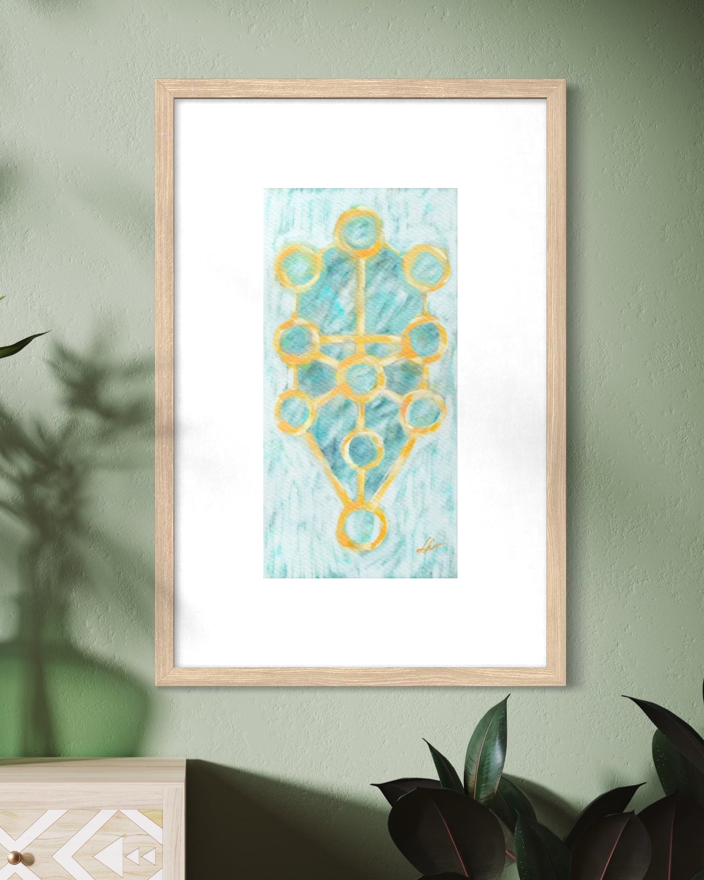 Origins of Light – Sefirot Sacred Geometry by Leah Luria Fine Art Paper or Stretched Canvas