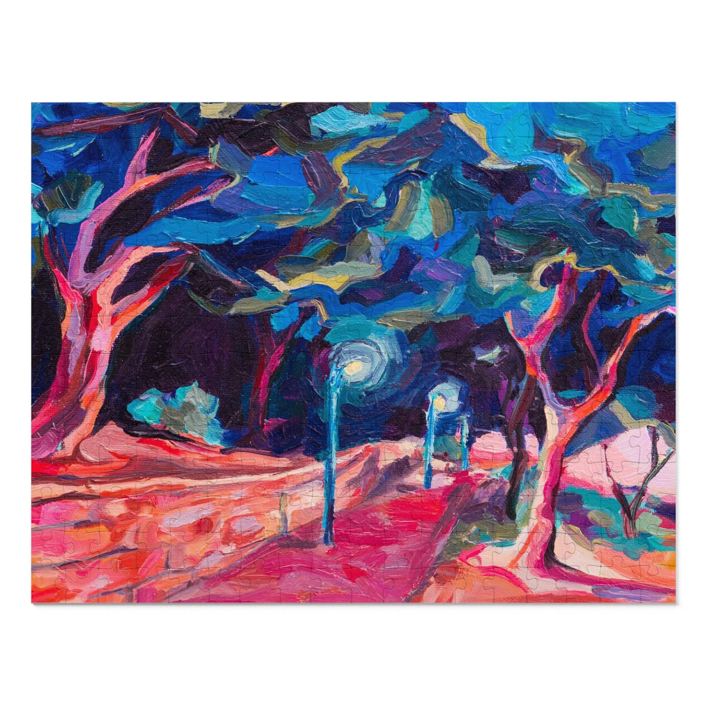“Summer Evening Stroll in Israel” by Leah Luria Jigsaw Puzzle (30, 110, 252, 500,1000-Piece)
