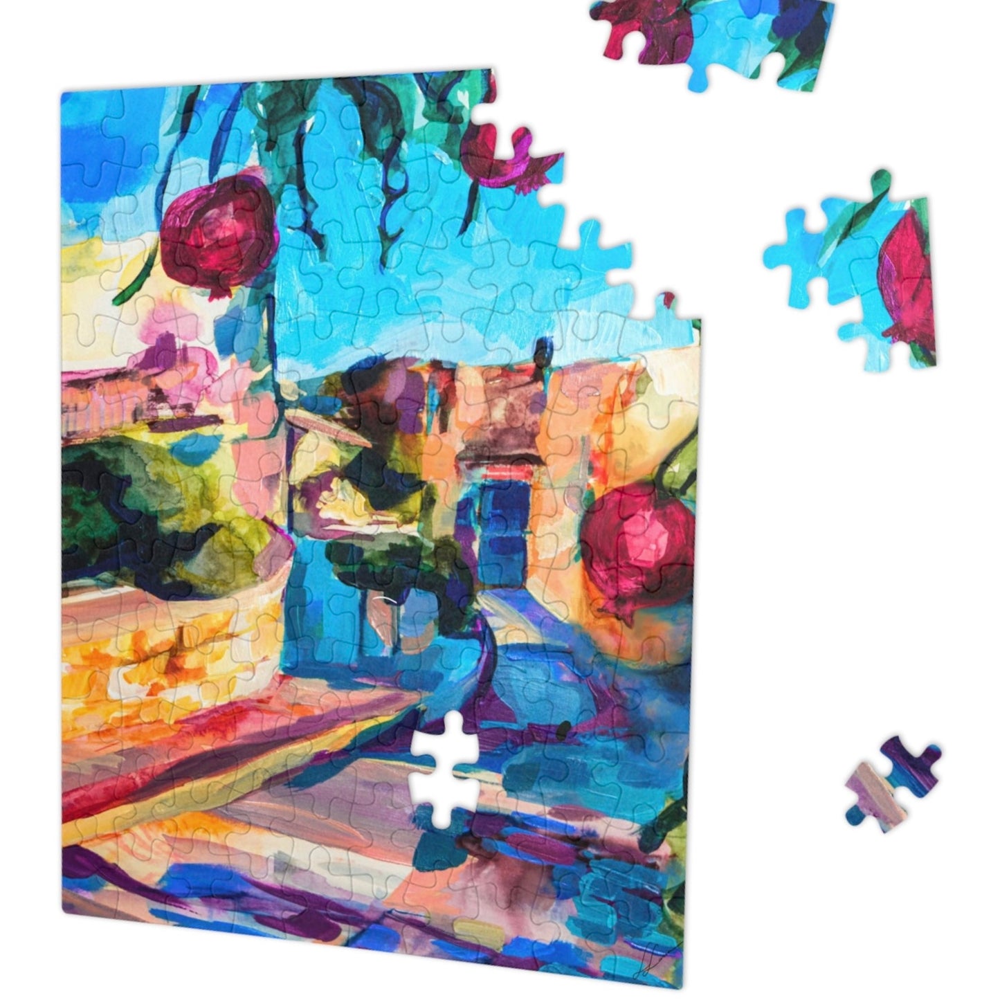 Dancing Shadows of Tzfat Painted Puzzle (30, 110, 252, 500,1000-Pieces)