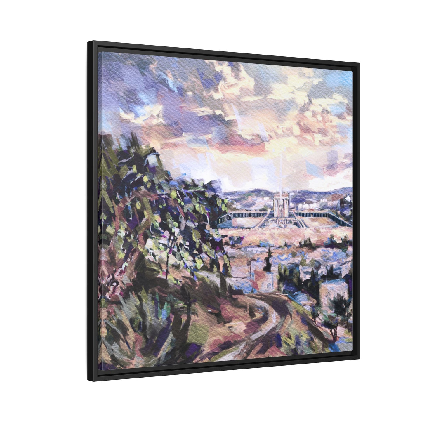 “Homecoming” – Landscape of the Beit HaMikdash by Leah Luria - Framed Canvas