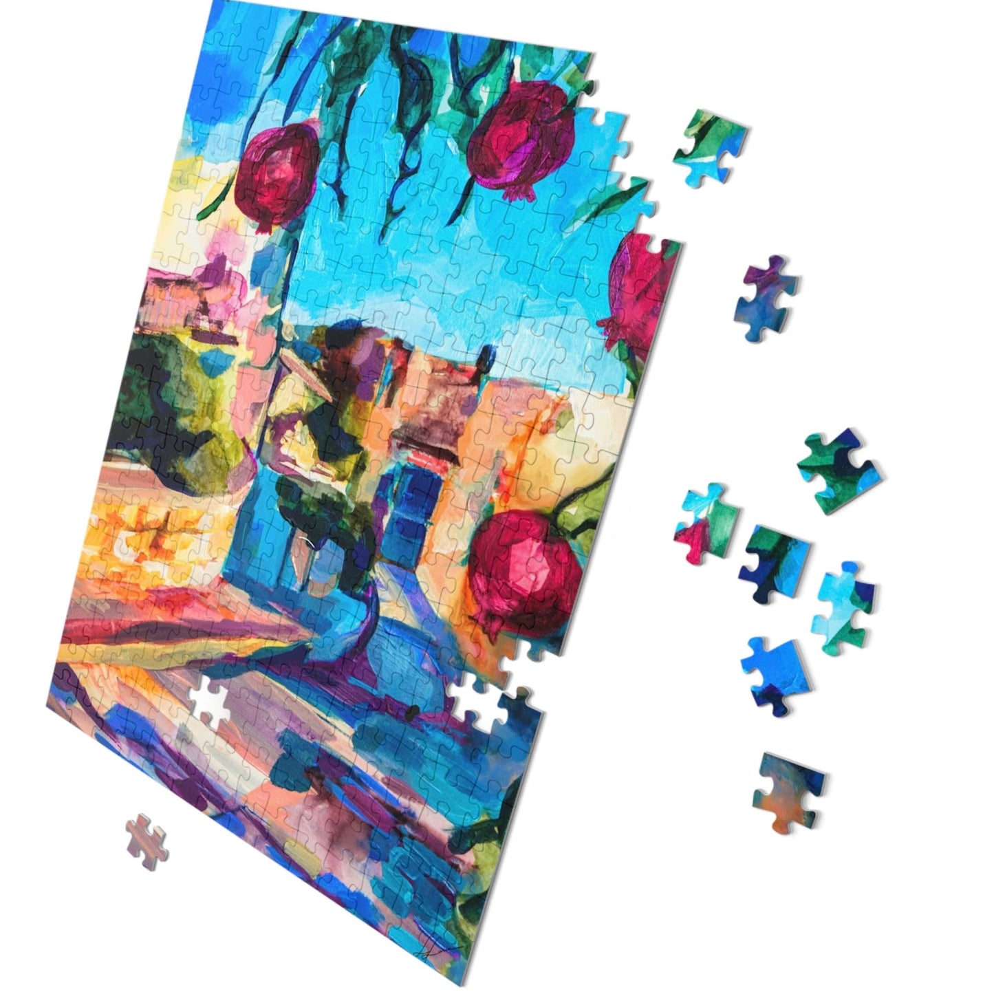 Dancing Shadows of Tzfat Painted Puzzle (30, 110, 252, 500,1000-Pieces)