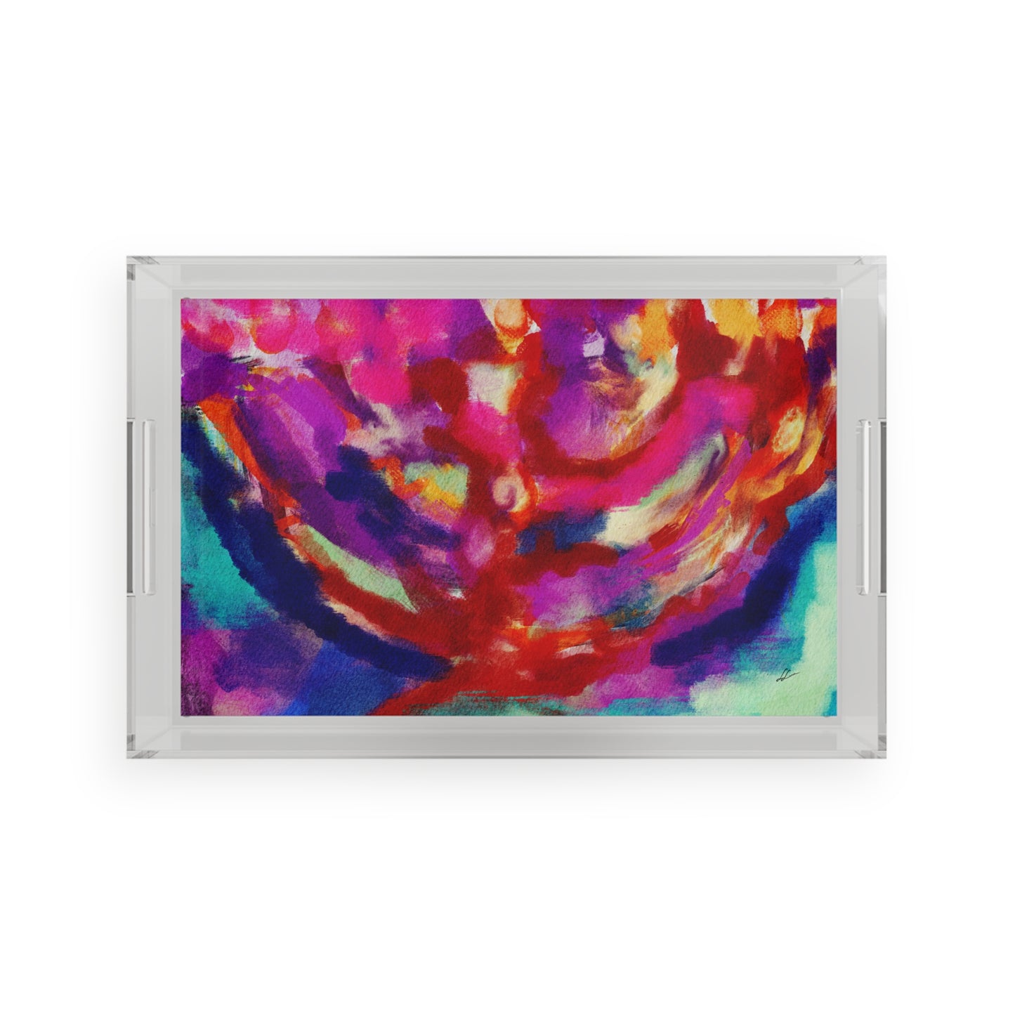 Sparks of Light Chanukah Acrylic Serving Tray by Leah Luria