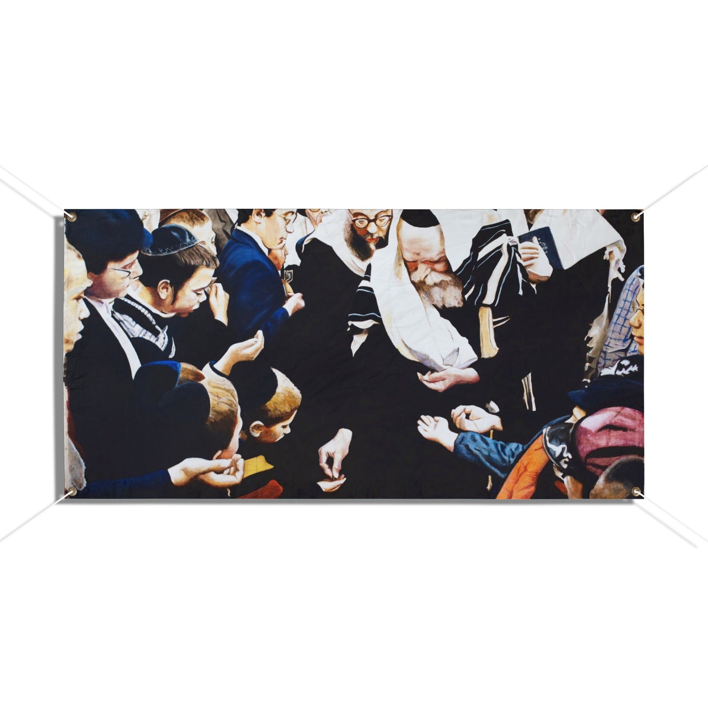 Tzedoqah by Pinchas Bensusan Sukkah Tapestry (waterproof)