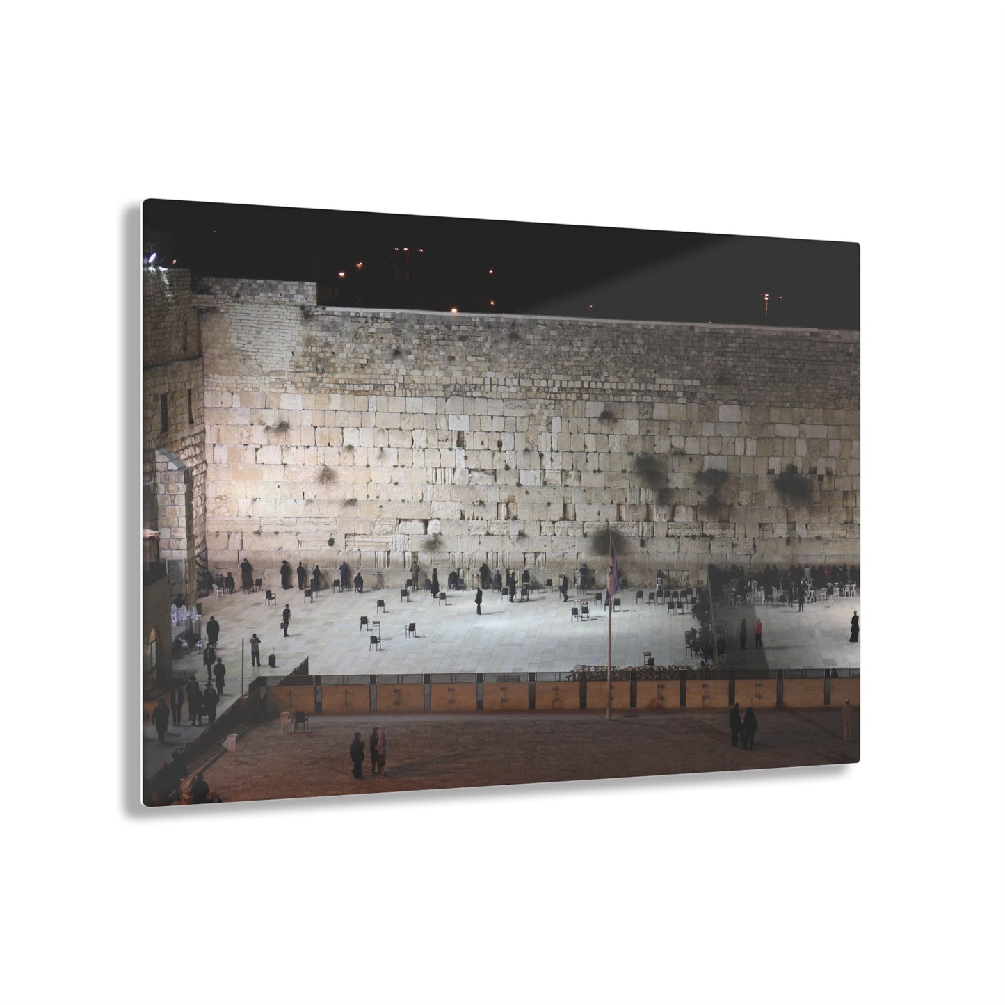 "Kotel Under the Stars" by Avraham Nacher Glossy Acrylic Photograph