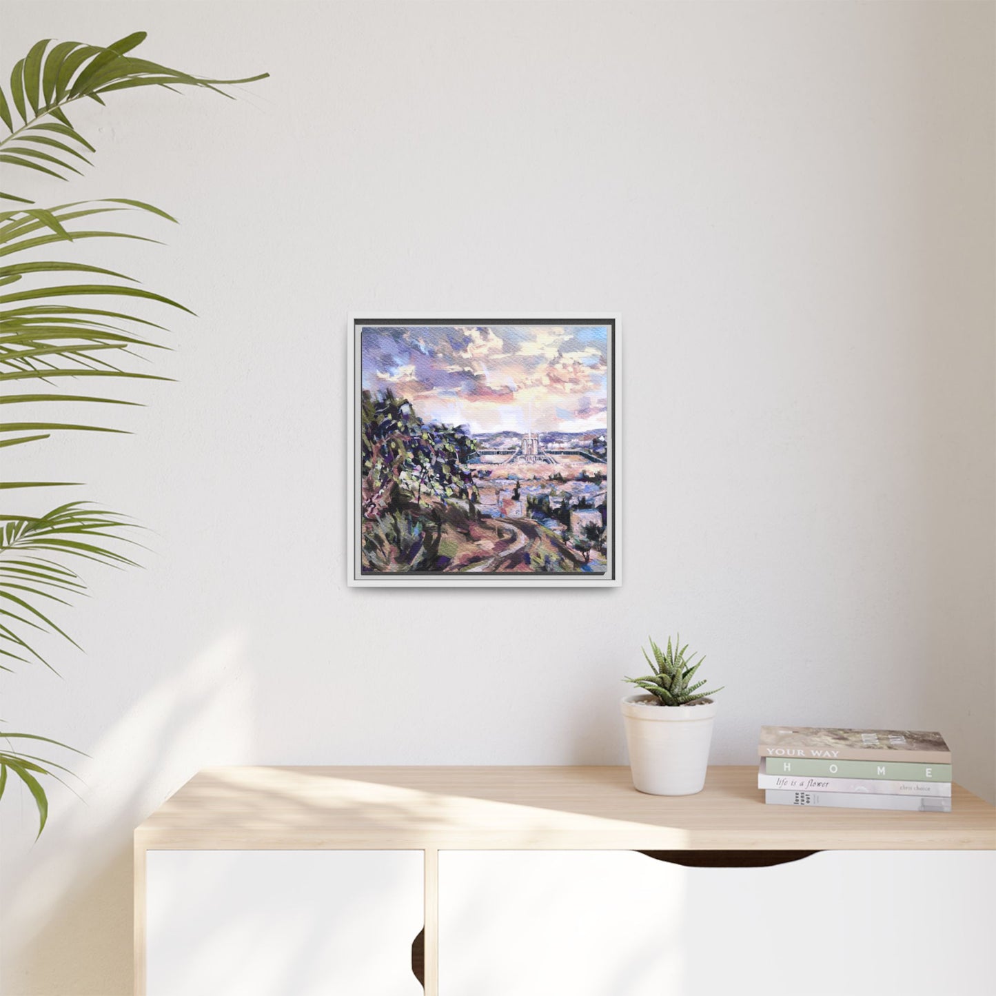 “Homecoming” – Landscape of the Beit HaMikdash by Leah Luria - Framed Canvas