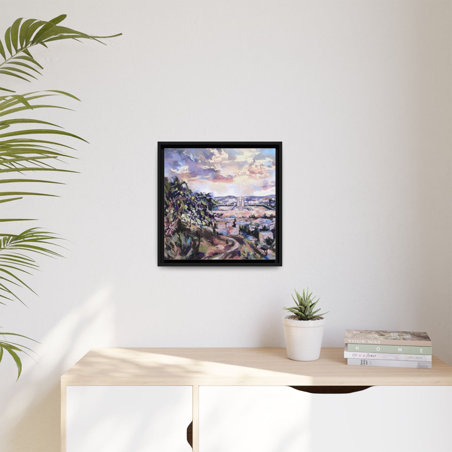 “Homecoming” – Landscape of the Beit HaMikdash by Leah Luria - Framed Canvas