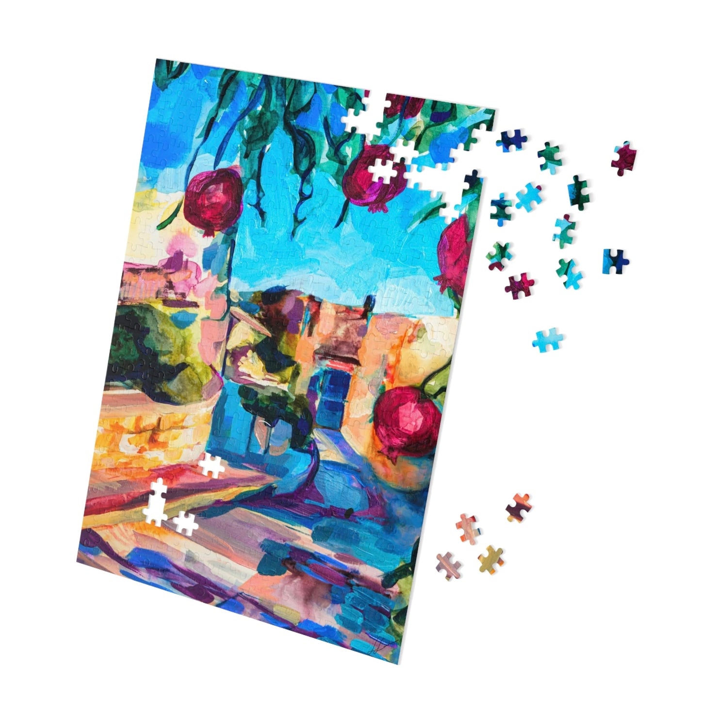 Dancing Shadows of Tzfat Painted Puzzle (30, 110, 252, 500,1000-Pieces)