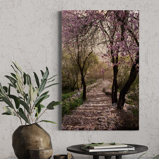 Enchanted Almond Forest by Yehoshua Halevi Photograph - Acrylic Print (French Cleat Hanging)
