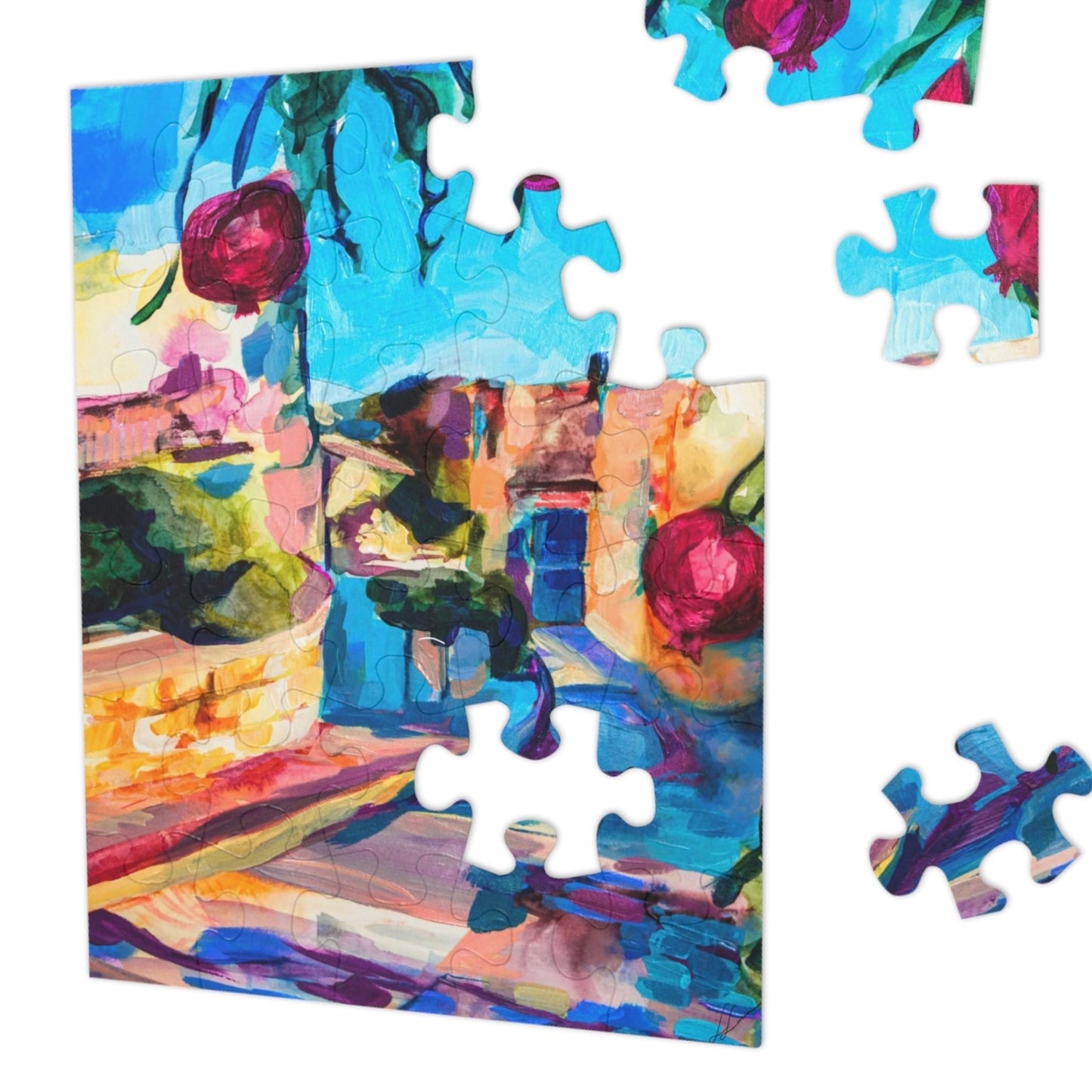 Dancing Shadows of Tzfat Painted Puzzle (30, 110, 252, 500,1000-Pieces)