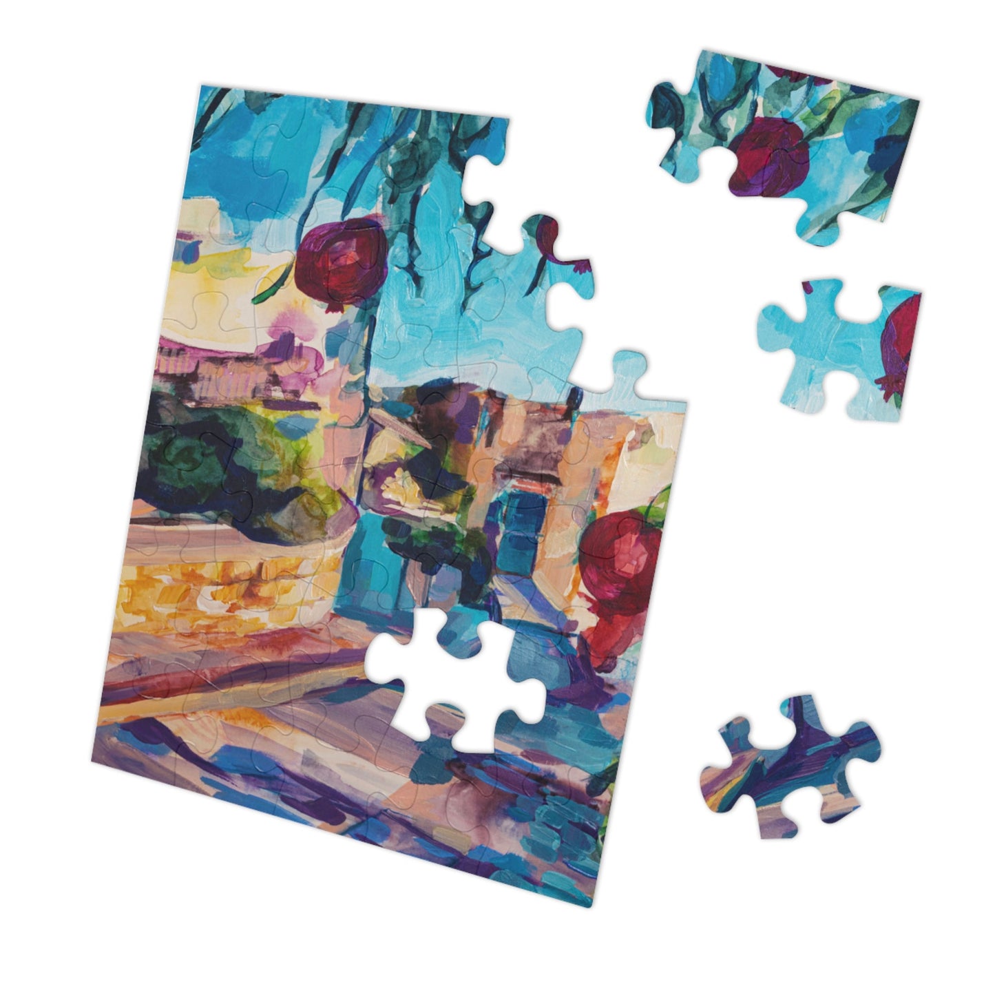 Dancing Shadows of Tzfat Painted Puzzle (30, 110, 252, 500,1000-Pieces)