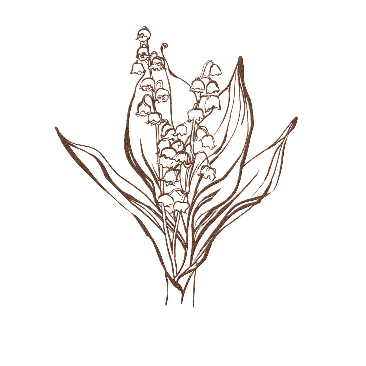 Lilly of the Valley • May Birth Flower by Leah Luria Metal Wall Art
